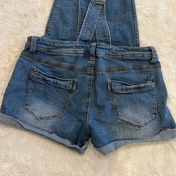 TINSELTOWN Denim Short Overalls XS - Picture 10 of 11